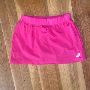 Pink ASICS tennis skirt.